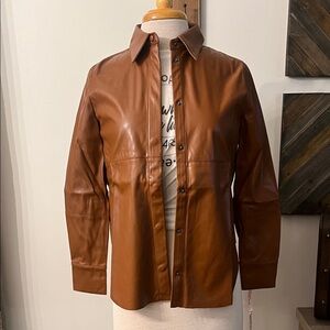 Women’s Brown Faux Leather Jacket
